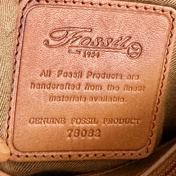 Fossil Tropic Canvas Leather Basketweave Purse - Picture 2 of 8